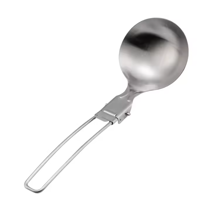 Espátula de acero inoxidable para acampar, vajilla ligera plegable, utensilios de cocina para senderismo, Bushcraft - 1