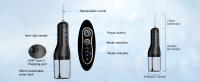 Irrigador dental portátil para limpieza de dientes, 4 puntas de chorro, 4 modos de limpieza, impermeable IPX7 - details 5