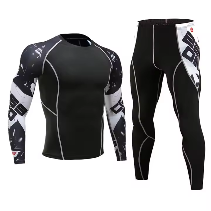 Men's Quick-Drying Compression Fitness Suit for Running, Training, and Basketball - 1