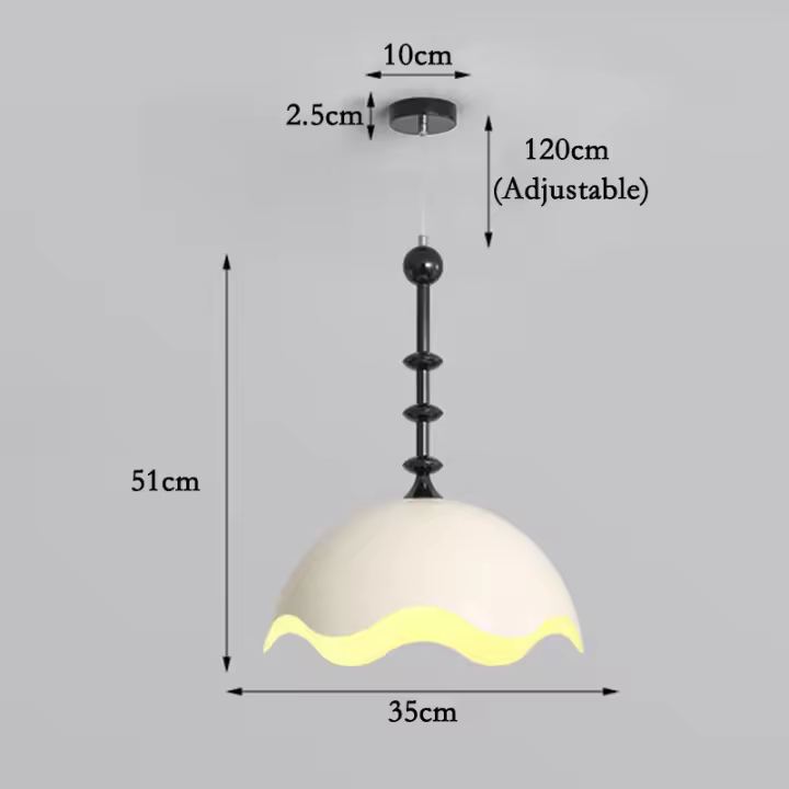 Lámpara colgante de mediados de siglo, candelabro de Isla de cocina de estilo crema francés, lámpara colgante de techo de cúpula moderna para dormitorio, sala de estar, cocina, comedor, Bar - 1
