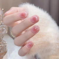 Uñas artificiales de Ojos de gato rosas, uñas postizas duraderas de cobertura completa para uñas, bricolaje en casa - details 3