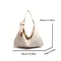 Bolso Cruzado de Nylon Ligero Versátil Accesorio de Moda con Cierre de Cremallera y Detalle de Ganchos Ideal para Comutería, Compras, Actividades al Aire Libre Monedero Pequeño con Correa Desmontable Blanco/Negro - details 1