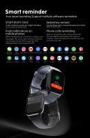 Reloj inteligente con pantalla completamente táctil de 1,69 pulgadas, oxígeno, presión arterial, prueba de frecuencia cardíaca, recordatorio de llamadas entrantes, IP67 - details 4