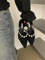 Nuevo bolso trasero y zapatos individuales con perlas de moda. - details 10
