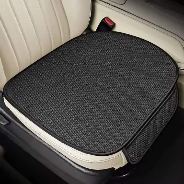 Funda de verano, cojín delantero de tela fresca y transpirable/cojín trasero/cojín de asiento de coche de tres piezas - 1