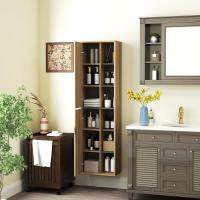 Columna Pared Compartimentos Abiertos y 2 Puertas Morno 40x24x141,5 cm Natural - details 4