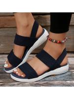Sandalias de Punta de Tela Elástica para Mujer Zapatos Ligeros para Caminar, Comodidad de Talla Grande para el Verano - details 10