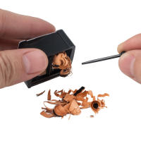 Tatuaje lápiz de ceja lápiz de ceja lápiz de ceja afilador de lápiz cosmético tamaño diseño de agujero doble herramienta de lápiz de rollo lápiz de ceja cepillo - details 1