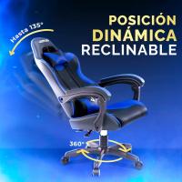 Silla de Juegos Profesional con Masajeador Ergonómica de Oficina con Altura Ajustable y Respaldar Rebotable - details 18