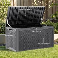 380L Grande Caja de Almacenaje de Jardín, Resina Arcón de Ordenación Exterior para Muebles de Patio - details 23