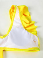 Bikini de cintura alta para mujer, traje de baño con volantes y cordones, conjunto de Bikini Sexy con Tanga, ropa de playa de verano - details 11