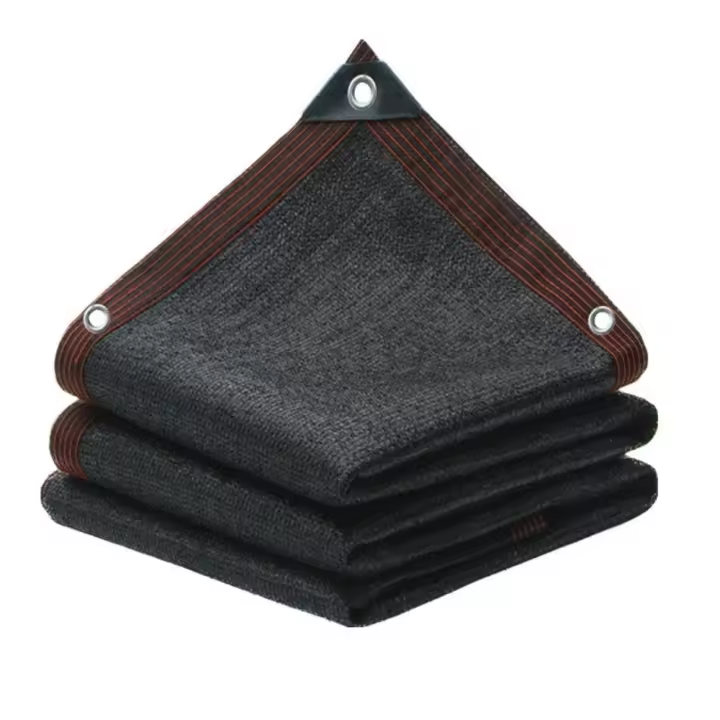 Malla de sombra perforada negra para jardín, toldo de tela fácil de colgar, protección UV, protección solar transpirable - 1