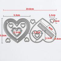 Llavero troquelado con forma de corazón, plantilla de corte de Metal, coctelera, troqueles artesanales, plantilla para álbum de recortes, tarjeta de papel, cuchillo perforador - details 4
