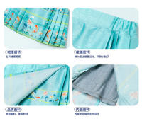 Vestido de Recitación de Poesía de Verano Hanfu para Niños Traje Antiguo Chino con Falda de Cara de Caballo Conjunto de Ropa y Zapatos - details 27