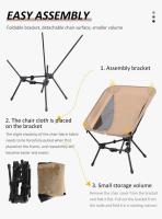 Silla plegable portátil ultraligera para mochila de camping, compacta y ligera, utilizada para senderismo y actividades en la playa - details 5