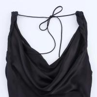PB & ZA2025satin textura sin mangas con cordones espalda descubierta temperamento vestido suelto falda larga novedad de verano ropa de mujer - details 7