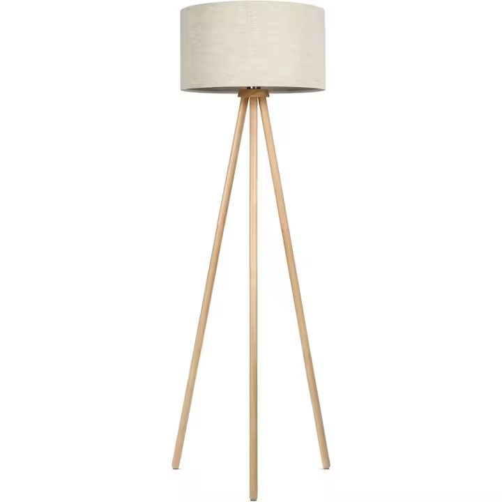 Lámpara de pie vertical de madera con trípode extraíble para sala de estar, dormitorio, estudio. - 1