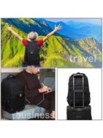 Mochila para computadora portátil de 17,3 pulgadas, mochila para computadora portátil antirrobo para viajes de negocios, ultrafina y duradera con puerto de carga USB, bolsa para computadora impermeable, adecuada tanto para hombres como para mujeres, - details 3