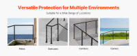 SucceBuy Poste de barandilla de cable de esquina de 36x1x2 pulgadas con orificios preperforados en forma de L, construcción de acero inoxidable - details 5