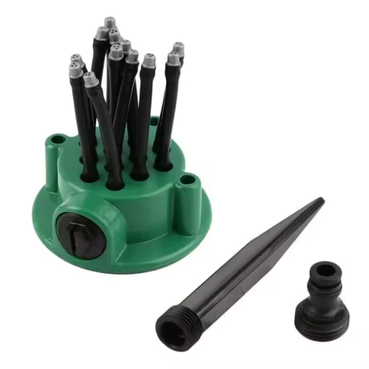 Boquilla giratoria multiautomática para jardín, sistema de riego que ahorra agua, área grande, 360 ° - 1