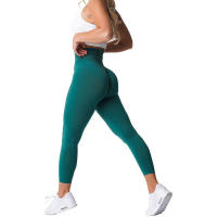 NVG Leggings de gimnasio sin costuras para mujer, suaves para entrenamiento, ropa de yoga de LICRA de cintura alta - details 15
