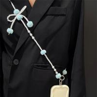 Correa para teléfono móvil con lazo de cuerda colgante, bolas peludas, cordón para teléfono móvil DIY, abalorio largo, correas para el cuello, parche de cordón - details 5