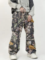 Pantalones de pierna recta sueltos informales de primavera y verano para hombre de trabajo de camuflaje 8665 - details 3