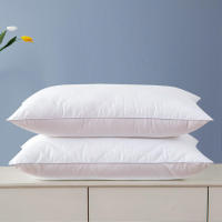 Almohadas Plumas de Ganso y Poliéster, 2 Unidades 50X75cm, Funda de Algodón, Hipoalergénico Antiácaros, Natural, Soporte Medio - details 0