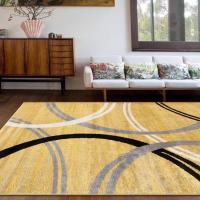 Alfombra de Pelo Corto Lavable Moderna Material de Poliéster Non-Slip Forma Rectangular - details 21