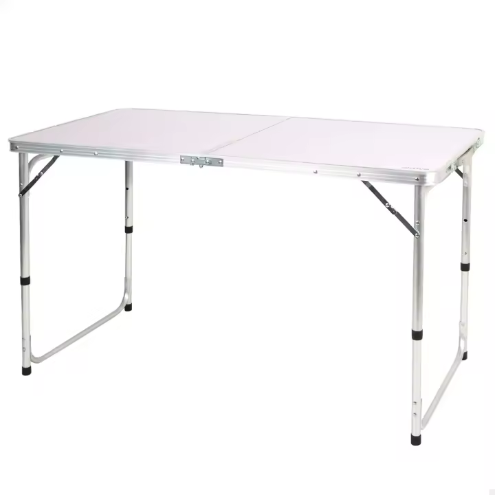 Mesa Plegable, Malva, 120x60x54/60/70 cm, Altura Ajustable, Topes Antideslizantes, Soporta 30 kg, Cierre Seguridad, Asa Mano Transporte, Mesas de Camping, Playa, Jardín (63088) - 1