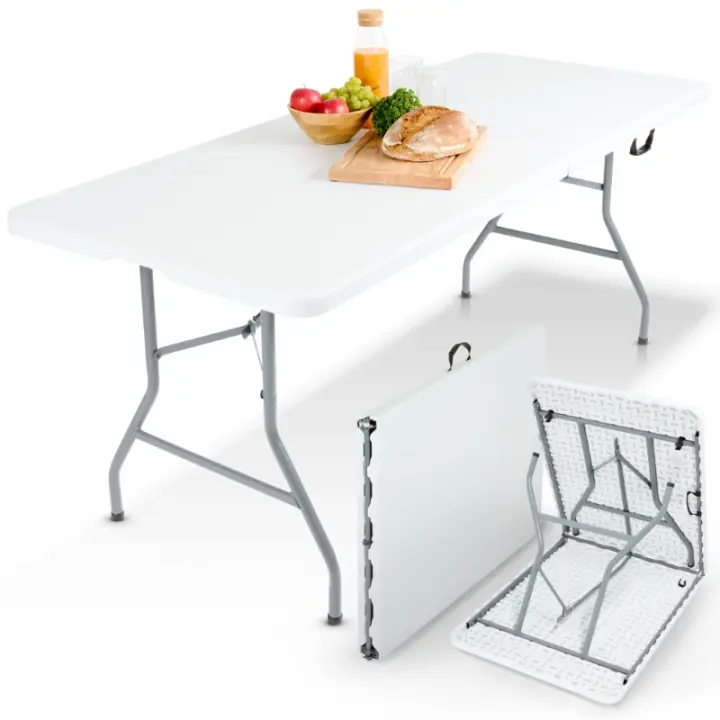 Mesa plegable Mesa de jardín Mesa de comedor Mesa plegable camping 182cm - 1