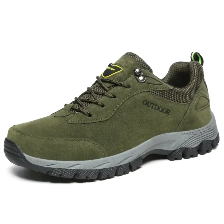 Nuevos Zapatos Originales De Senderismo De Cuero De Gamuza Para Exteriores Para Hombre, Zapatos De Viaje Para Senderismo, Zapatos De Caza, Zapatos Para Correr En El Rastro, Talla Grande 49 - 1