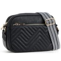 Nuevo estilo, bolso bandolera pequeño con múltiples cremalleras para mujer, correa ancha, billetera para teléfono móvil, bolso de hombro de PU - details 13