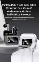 TWS 2024 Auriculares Bluetooth con Pantalla Táctil LED Inteligente, Auriculares intrauditivos con Cancelación Activa de Ruido, Graves Potentes, 80H de Batería, Bluetooth 5.4, Compatible con iPhone, Samsung, Xiaomi y Huawei,... - details 0