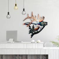 Decoración de Pared de Cuernos de Ciervo Colgante de Cabeza de Ciervo para Sala de Estar y Foyer - details 3