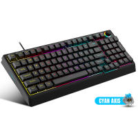 Teclado mecánico K98, eje azul, eje rojo, moldeo por inyección de dos colores con cable, periféricos de juego de teclas de sublimación térmica - details 36