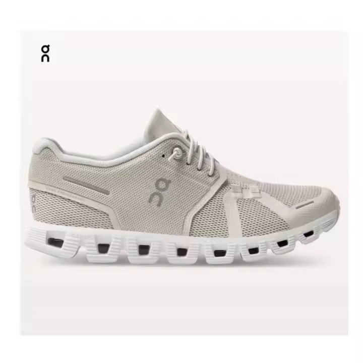 Zapatillas Gris On Running Cloud 5 Blanco Perla - 1