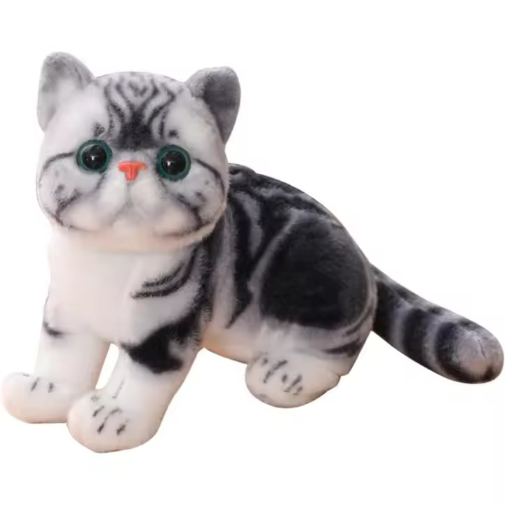 Juguetes de Peluche para Gatos, Animales de simulación, Modelo de muñeca de Gato Lindo, Almohada de Animal - 1