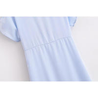 Elegante Vestido de Satén de Verano Cintura A-line para Mujeres 2025 Manga Corta Cuello en V - details 19