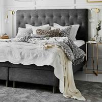 Cabeceros de Cama tapizados con Tejido Antimanchas, Estructura Madera Acolchado- Cabezal Dormitorio y Matrimonio Moderno Mod. Paris Todas Las Medidas y Colores (Rosa, 135 * 70) - details 4