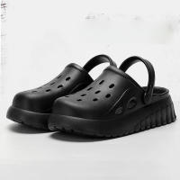 Lucyever-zapatos de verano con agujeros para mujer, zuecos de Punta cerrada sólidos, zapatillas de playa de Eva, toboganes antideslizantes con nubes, 2024 - details 2