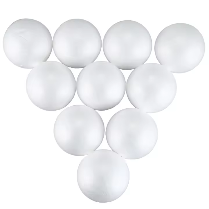 Esfera de espuma de poliestireno para modelado artesanal, 10cm, blanco - 1