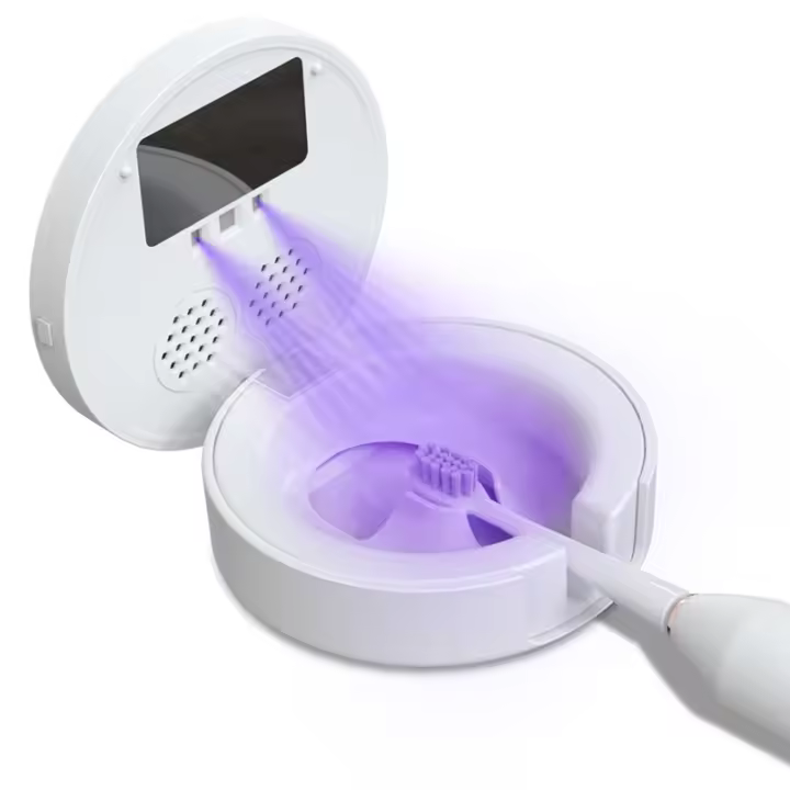 Caja de desinfección de cepillo de dientes UV eléctrico de viaje inteligente, caja de almacenamiento de fábrica, soporte - 1