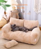 Sofá de lujo para mascotas, cama cálida supersuave para gatos, desmontable, lavable, antideslizante para perros pequeños, gatos, gatitos, suministros para mascotas - details 0