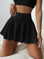 Skort Deportivo de Tiro Alto para Mujer - , Mezcla de Espándex/Poliestere Elástico, Plisado con Bolsillos para Tenis, Correr y Estilo Activo, Ropa Casual Atlética |   Textura Suave - details 12