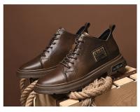 Zapatos con aumento de cuero genuino para hombre, cómodos zapatos con cordones informales con elevador, plantilla deportiva transpirable con aumento de altura de 8 cm - details 24