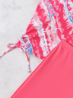 Conjunto de Tankini de Tie Dye 2025 Traje de Baño de Cintura Alta para Mujeres - details 17