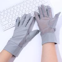 Conducción de malla elástica transpirable seda de hielo guantes de conducción de verano mitones guantes de protección solar con pantalla táctil - details 16