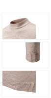 Suéter Casual de Hombre Primavera Moda Básica Sólida Cuello Mock Ajustado Comodidad Tejido de Otoño para Mujeres Material Exterior Viscosa - details 5