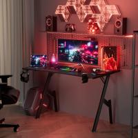 Gaming 120 x 60 cm, Escritorio Gaming Ergonómica, Mesa Gamer de Fibra de Carbono, Mesa para Ordenador - details 1